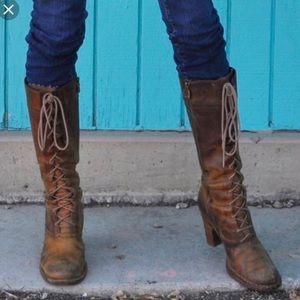 Frye Villager lace up boots.